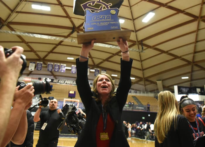 South Medford Clackamas 6A Oregon girls basketball final Taylor Balkom 27